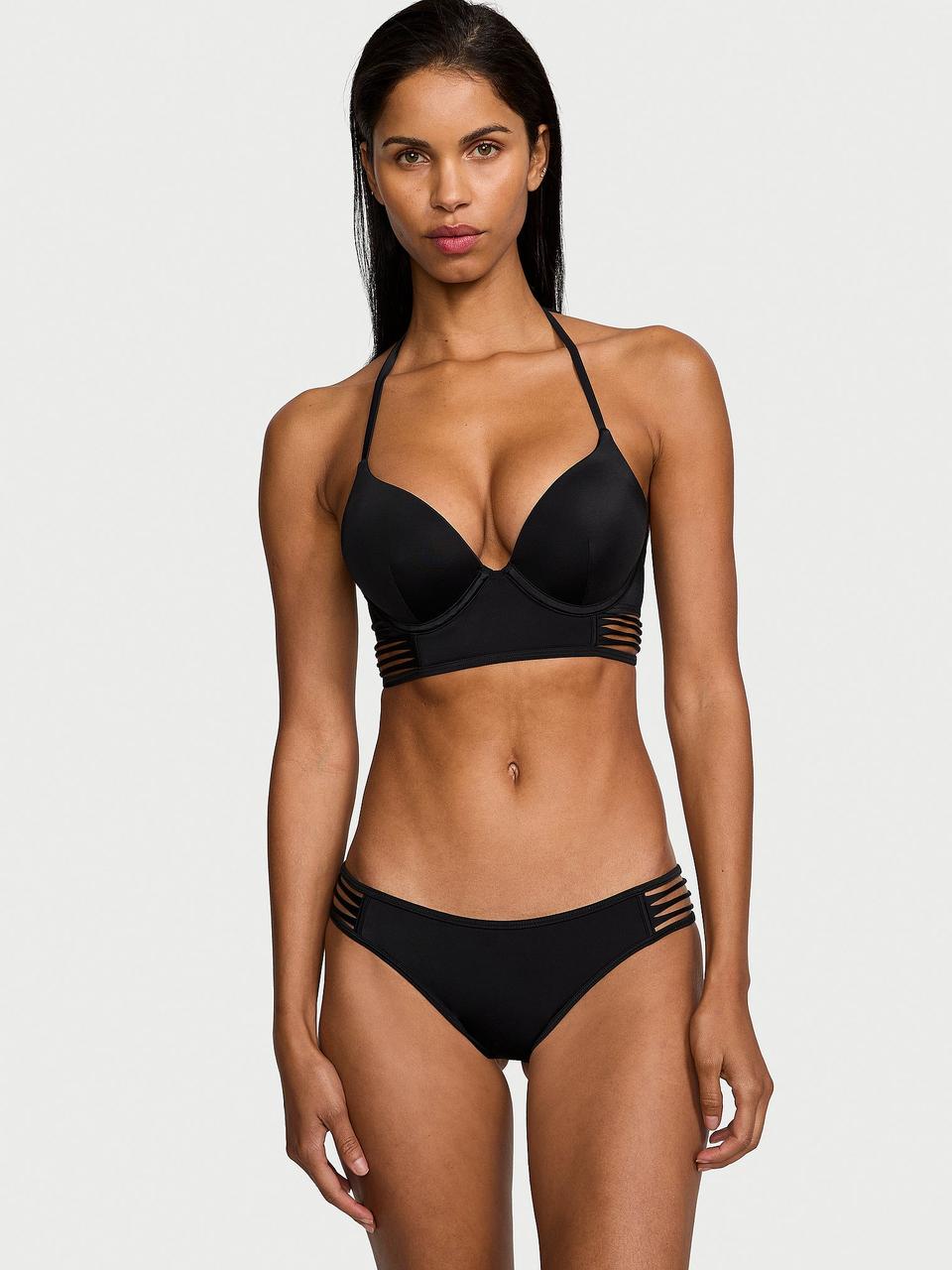 Купальник Victoria's Secret Bombshell Push-Up Longline Подвійний Пуш-Ап, Черный