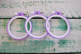 П'яльця круглі пластикові, з внутрішнім заломом, діаметр 9,00 см