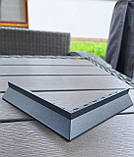 Капельник MINI алюмінієвий карниз відлив води для відкритого балкону або тераси довжина 2,7 метра під плитку колір графіт антрацит, фото 6