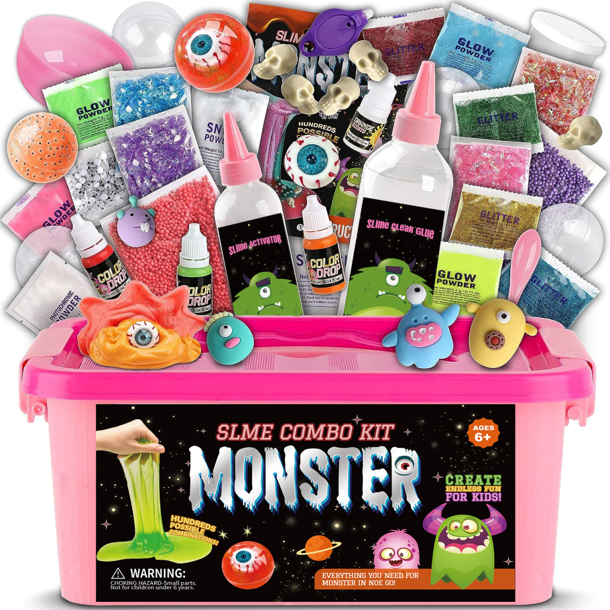 Набір для виготовлення слаймів Slime Monster Combo Kit Монстри у пластиковому боксі