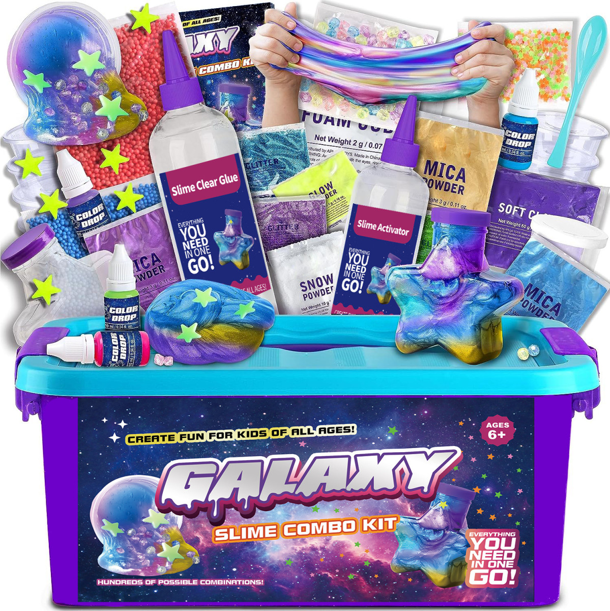 Набір для виготовлення слаймів Slime Galaxy Безмежна галактика у пластиковому боксі