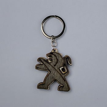 Брелок з дерева Peugeot