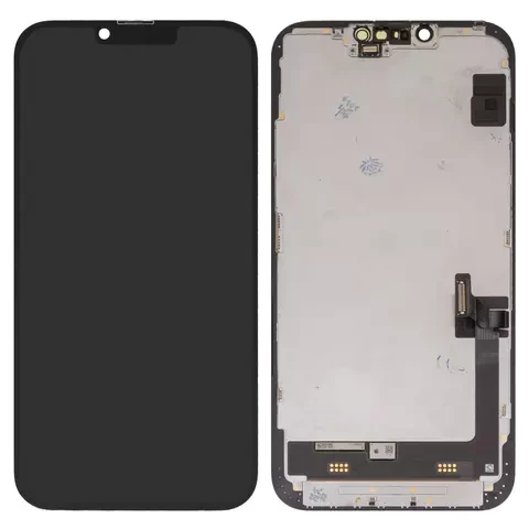 Дисплей для iPhone 14 Plus чорний, з рамкою, Оригінал (переклеєне скло)
