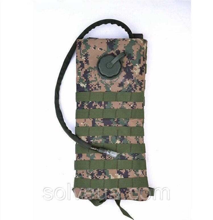 Гідратор рюкзак, Питна система Solve Molle 3 л зелений піксель 28409 solve, фото 1