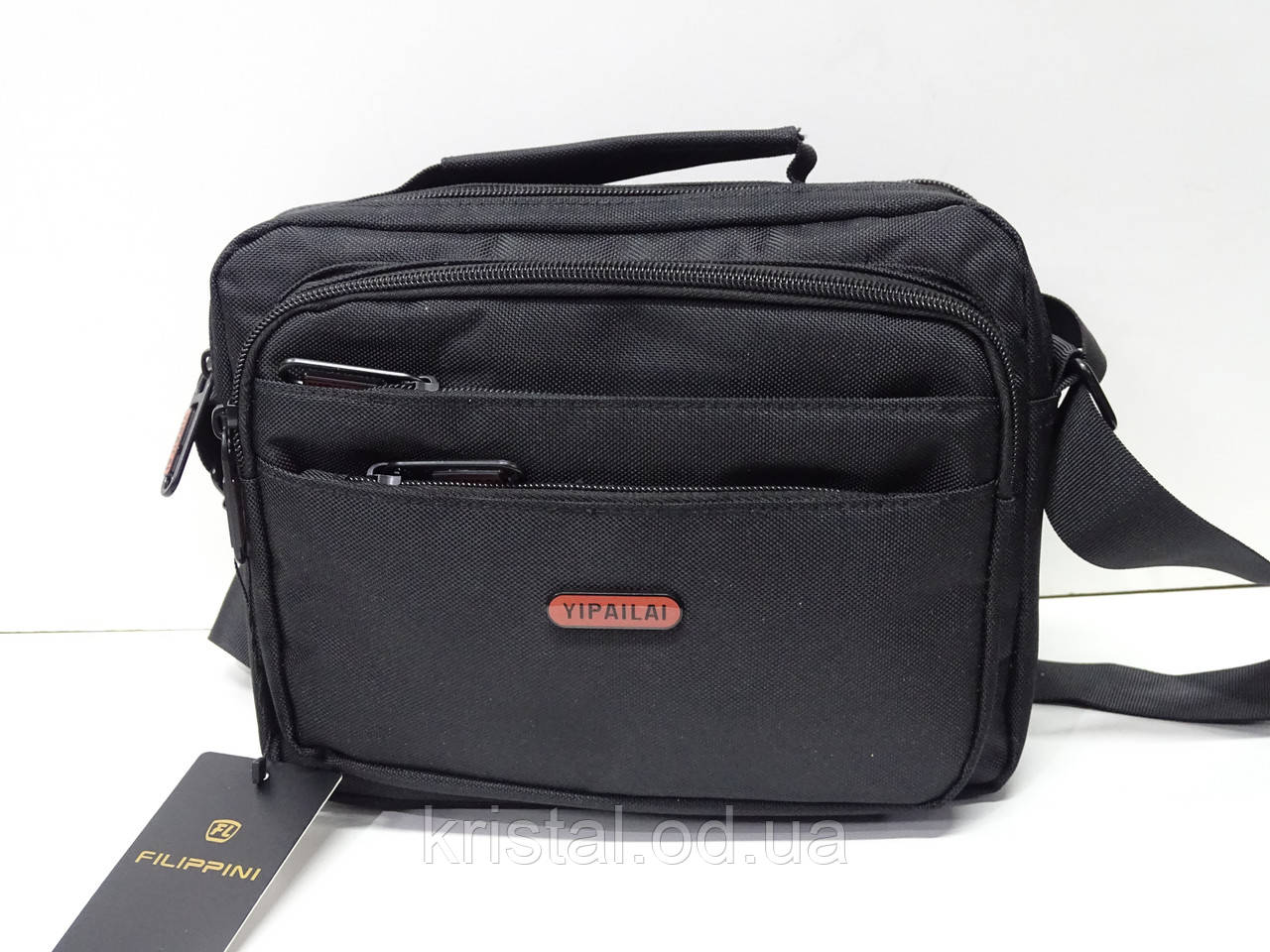 Чоловіча текстильна сумка на плече гуртом 25*19 см. серії "Goldbe" No11184, фото 1