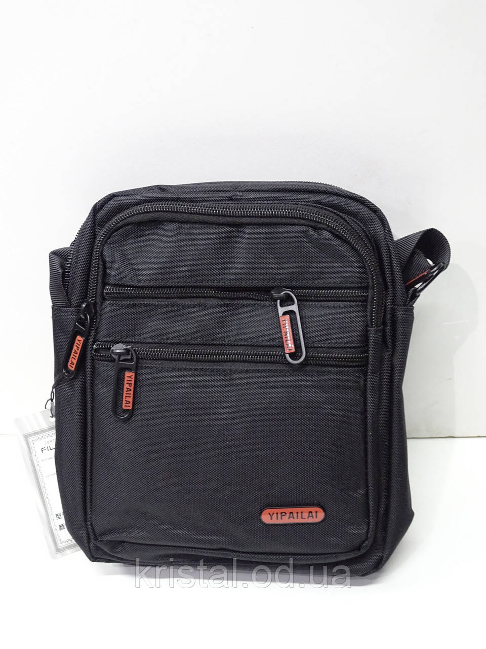 Чоловіча текстильна сумка на плече гуртом 19*24 см. серії "Goldbe" No11192, фото 1