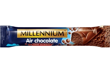 Батончик Millennium з молочного пористого шоколаду 32 грами, фото 1