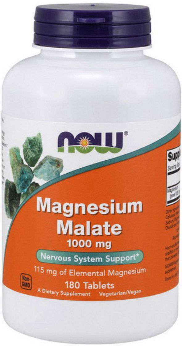 Магній малат NOW Magnesium Malate 180 таб