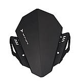 Вітрозахист для мотоцикла на фару мото чорний метал МТ-07, фото 2