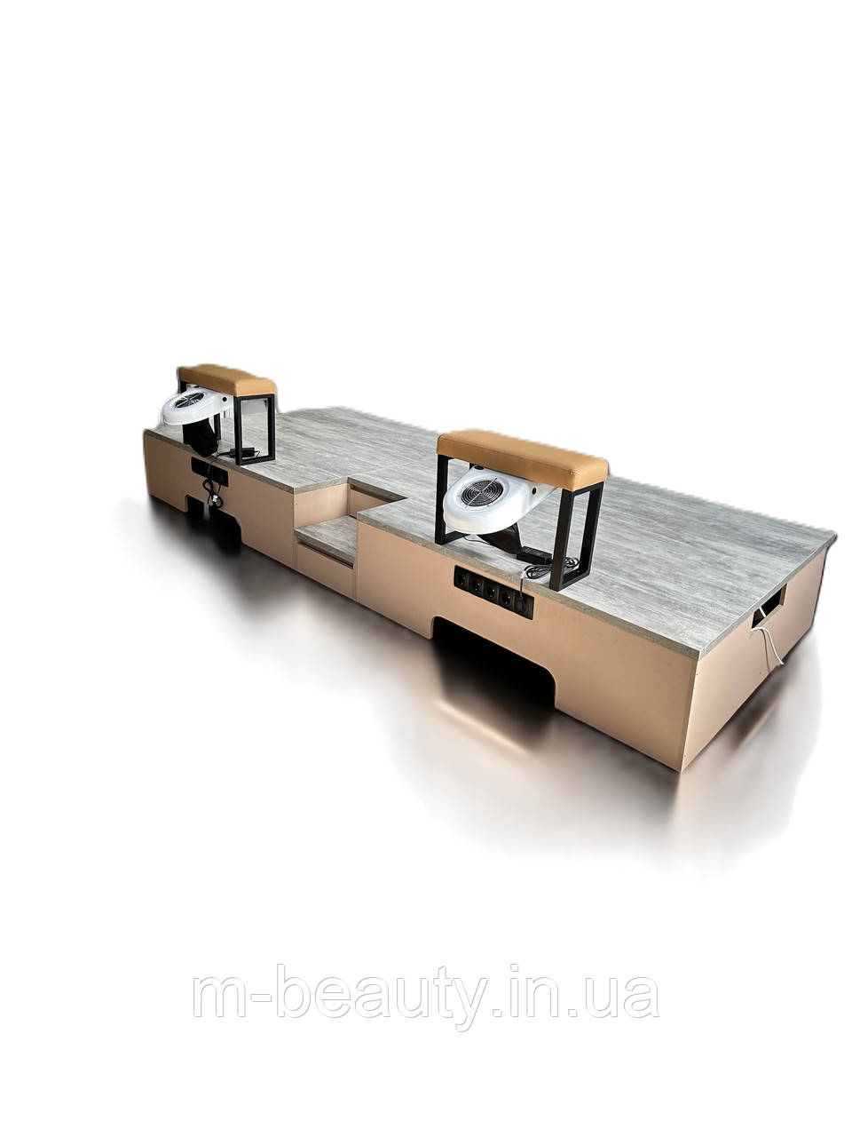 Подіум подвійний під крісла-реклайнери ПОД-05а double подіум з шухлядами та сходинкою, фото 1