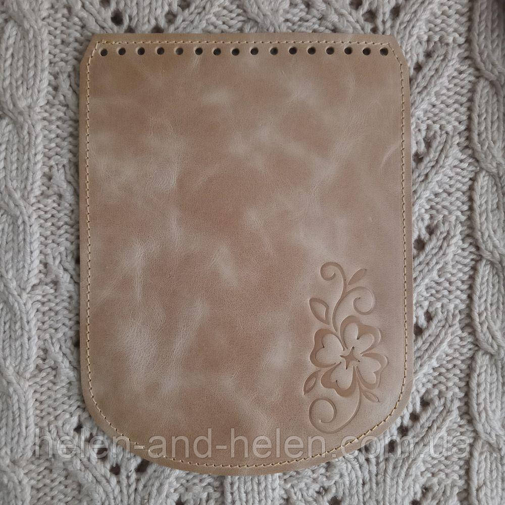 Клапан для рюкзака "Конюшинка". Колір Слонова кістка, фото 1