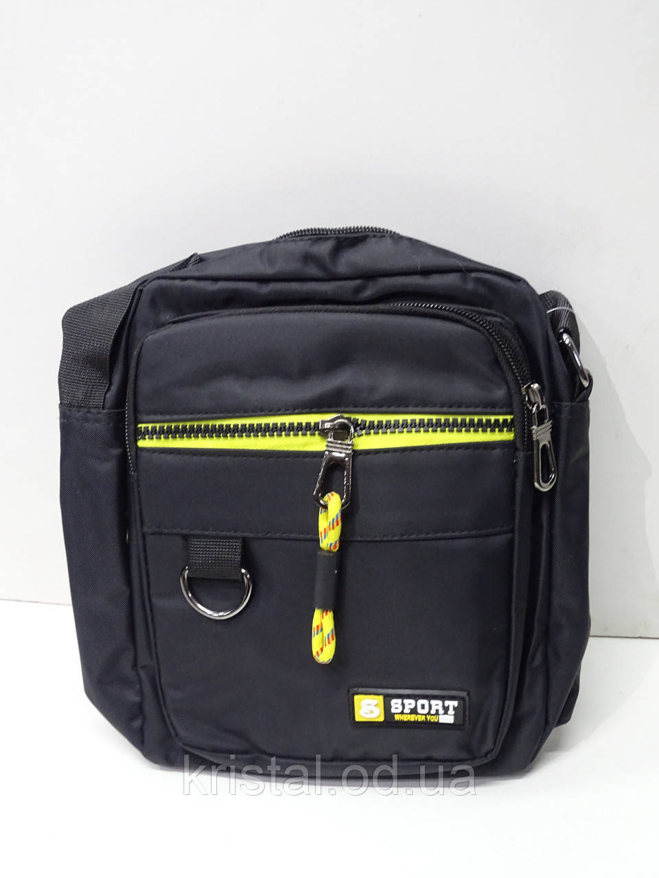 Чоловіча текстильна сумка на плече гуртом 20*23 см. серії "Goldbe" No11197, фото 1