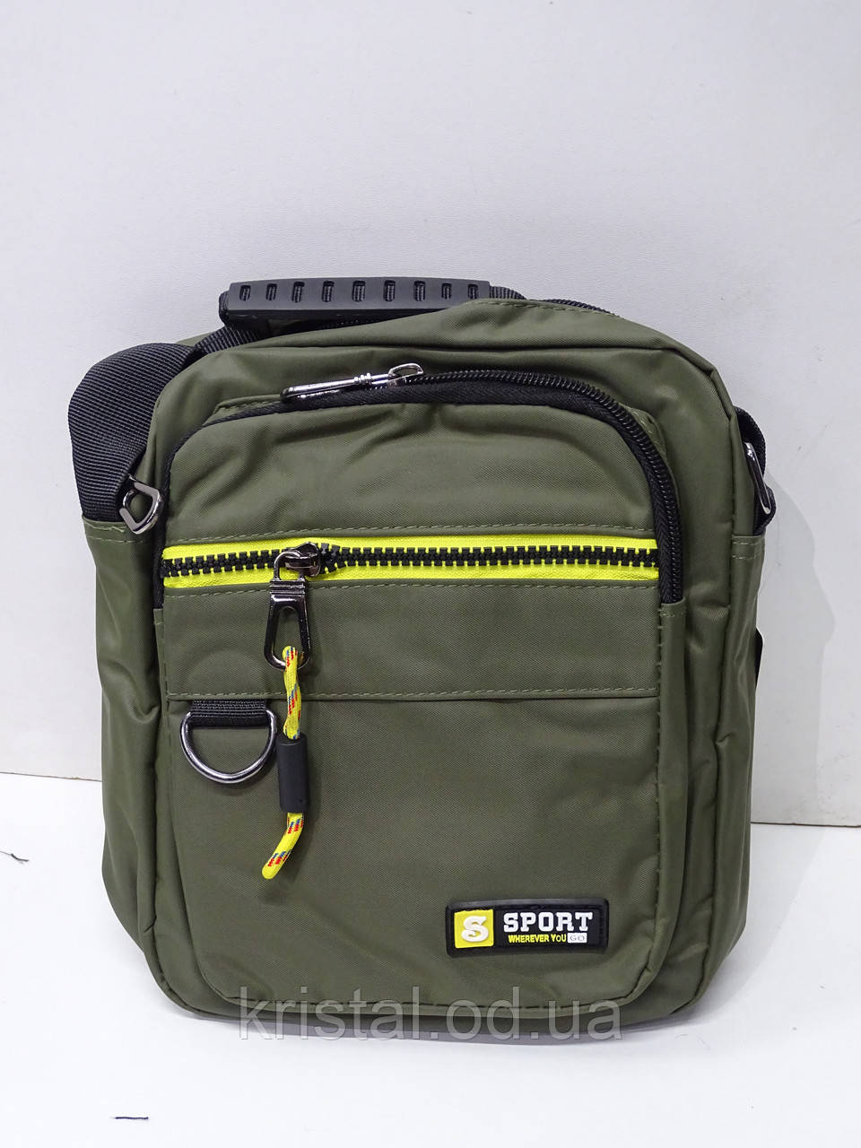 Чоловіча текстильна сумка на плече гуртом 20*23 см. серії "Goldbe" No11202, фото 1