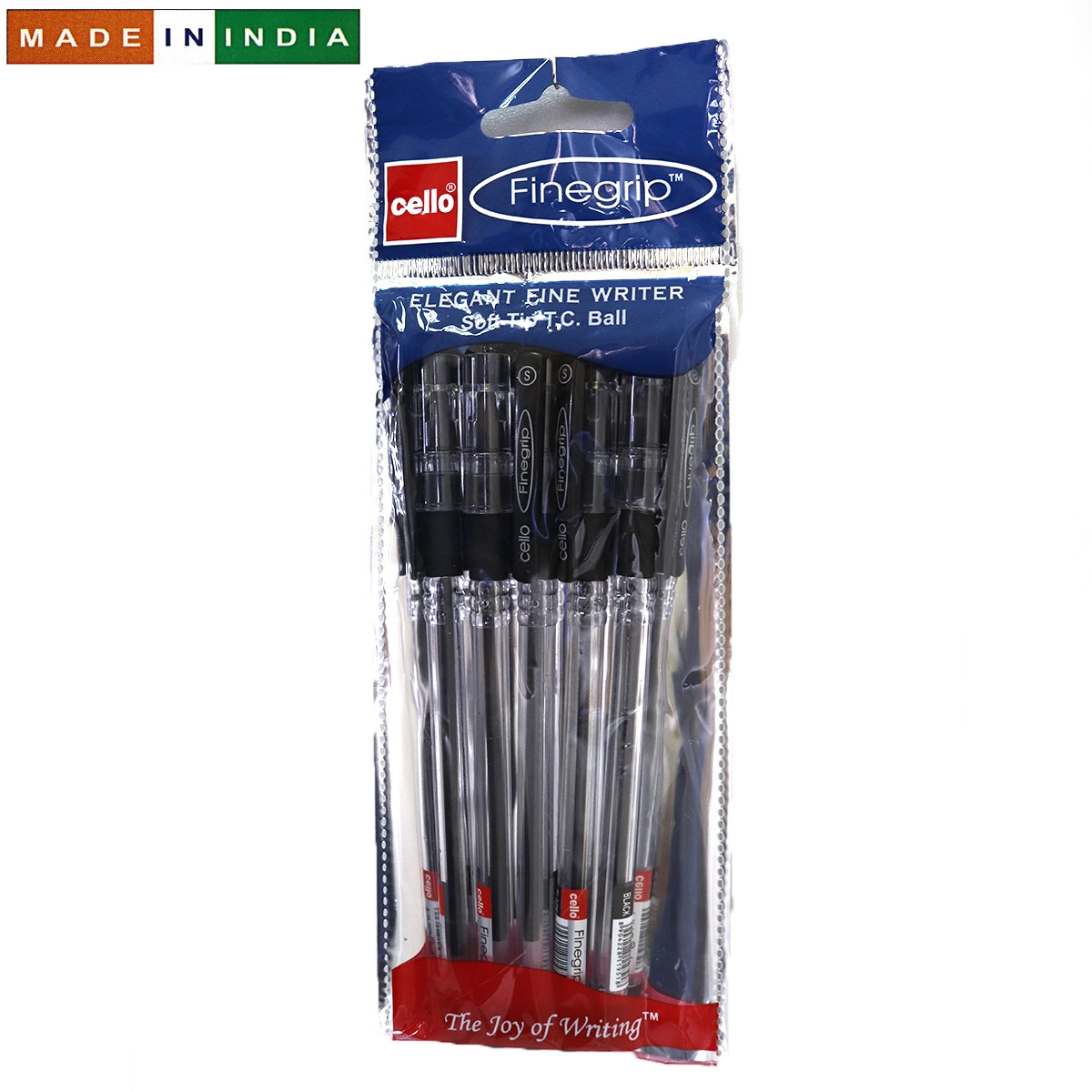 Ручка масляна чорна Cello Finegrip