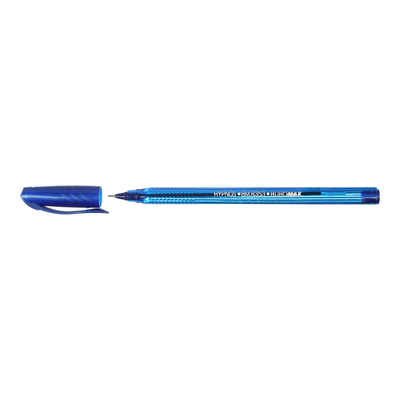 Ручка масляна синя 0,5 мм тригранний корпус Buromax HYPNOS ВМ.8353-01