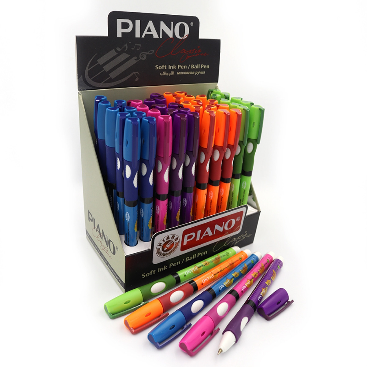 Ручка масляна синя для каліграфічного письма для лівши Piano РТ-251, фото 1