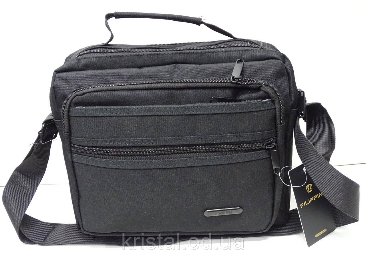 Чоловіча текстильна сумка на плече гуртом 26*22 см. серії "Goldbe" No11215, фото 1