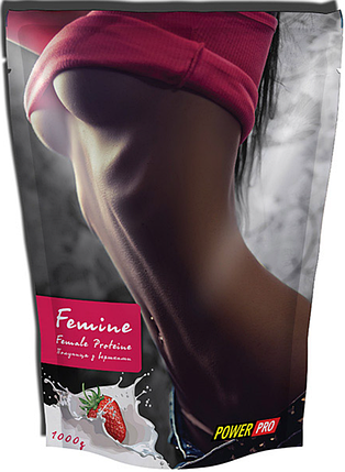 Протеїни для схуднення Power Pro Femine 1 кг полуниця з вершками, фото 2