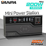 Портативний зарядний пристрій зарядна станція 200 ватів, фото 7