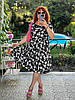 Літня сукня розлітайка широкого крою в квітковий принт, із завищеною талією, батал великі розміри, фото 8