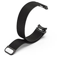 Магнітний ремінець Milanese Loop для Samsung Galaxy Watch 4 Classic 42 mm (R880) | з кнопкою | чорний