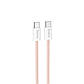 USB кабель Type-C на Type-C HOCO Source 60W charging data cable (1m, PD2.0, 60W, 20V 3A). Pink, фото 3