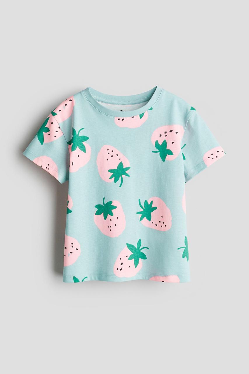 Футболка бірюзова Полуниця H&M  92,   122/128см