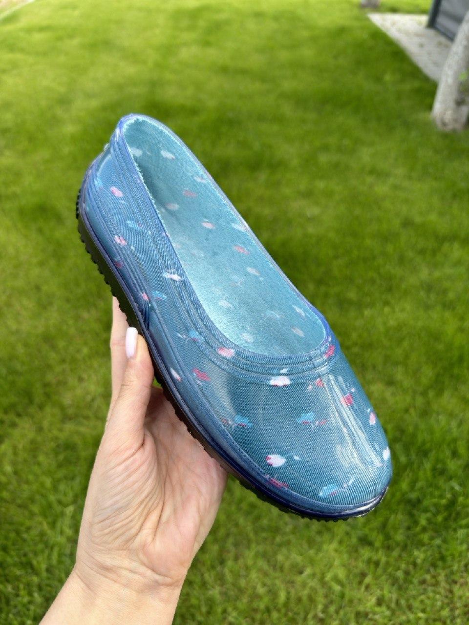 Галоші дачні - Тюльпан на зеленому, фото 1