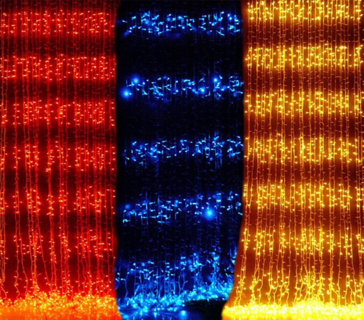 Водопад 3х2 Гирлянда Штора 500 Led - Дождь на белом прозрачном проводе цвет желтый - фото 4 - id-p421638026