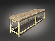 Банкетка приліжкова м'яка Бетіс пуф із металу в спальню пуфик у передпокій у стилі лофт