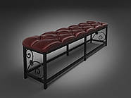 Банкетка приліжкова м'яка Кадіс пуф із металу в спальню пуфик у передпокій у стилі лофт