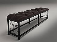 Банкетка приліжкова м'яка Спліт пуф із металу в спальню пуфик у передпокій у стилі лофт