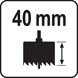 Біметалеві Коронки Ø 19, 22, 25, 32, 35, 38, 44, 51, 57, 64, 76 мм Набір 15 шт YATO (YT-3381), фото 8