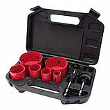 Набір Коронок Біметалевих Ø 22, 29, 35, 44, 67, 73 мм 8 шт YATO (YT-3380), фото 3