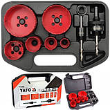 Набір Коронок Біметалевих Ø 22, 29, 35, 44, 67, 73 мм 8 шт YATO (YT-3380), фото 9