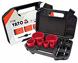 Набір Коронок Біметалевих Ø 22, 29, 35, 44, 67, 73 мм 8 шт YATO (YT-3380), фото 10