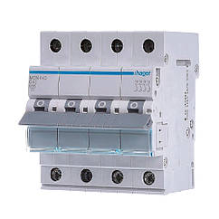 Автоматичний вимикач Hager MCN440A 4P 6 кА C-40A 4M