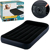 Intex Велюр матрац із підголівником 64146 ND 99х191х25 см, з вбудованим насосом 220 V, одномісний