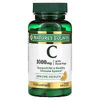 Вітамін C із шипшиною, 1000 мг, Vitamin C with Rose Hips, Nature's Bounty, 100 каплет