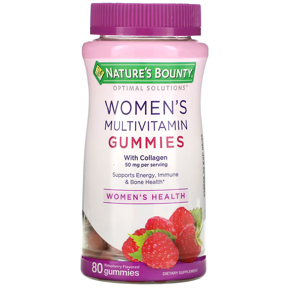 Мультивітаміни для жінок, зі смаком малини, Women's Multivitamin Gummies, Nature's Bounty, 80 жувальних