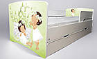 Ліжко для дівчинки Найкраща подружка Дрема з шухлядою + захисний бортик, дитячі меблі Dream style, фото 8