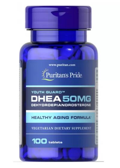Підвищення тестостерону Puritan's Pride DHEA 50 mg 100 таблеток, фото 1