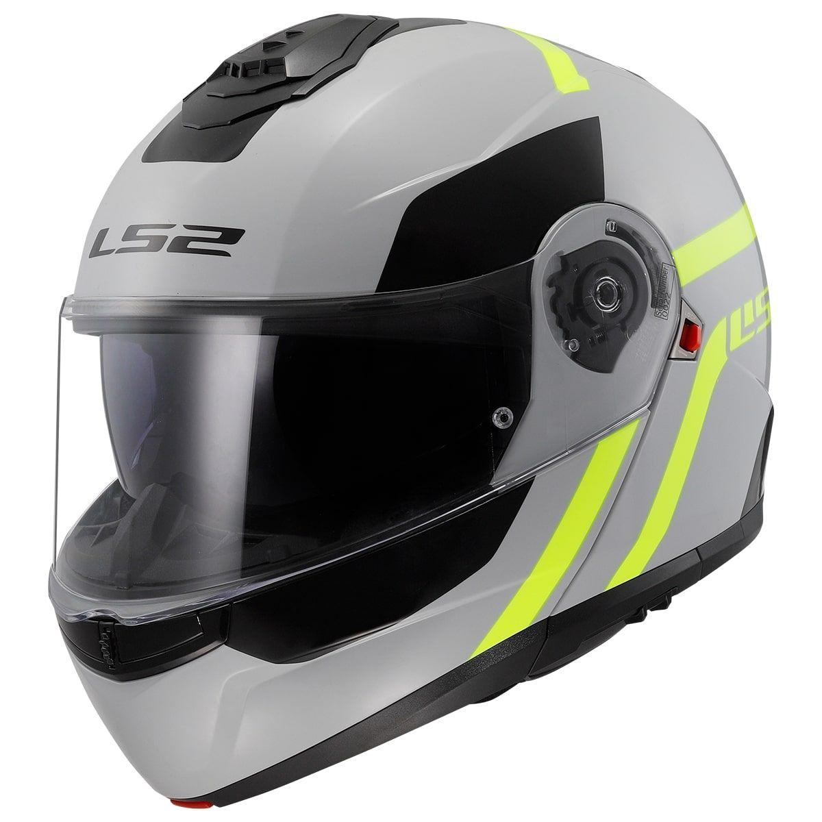 Мотошолом LS2 FF908 Strobe II Autox Grey H-V Yellow XXXL
