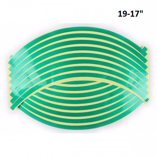 Наклейки на обід колес 19-17 зелені