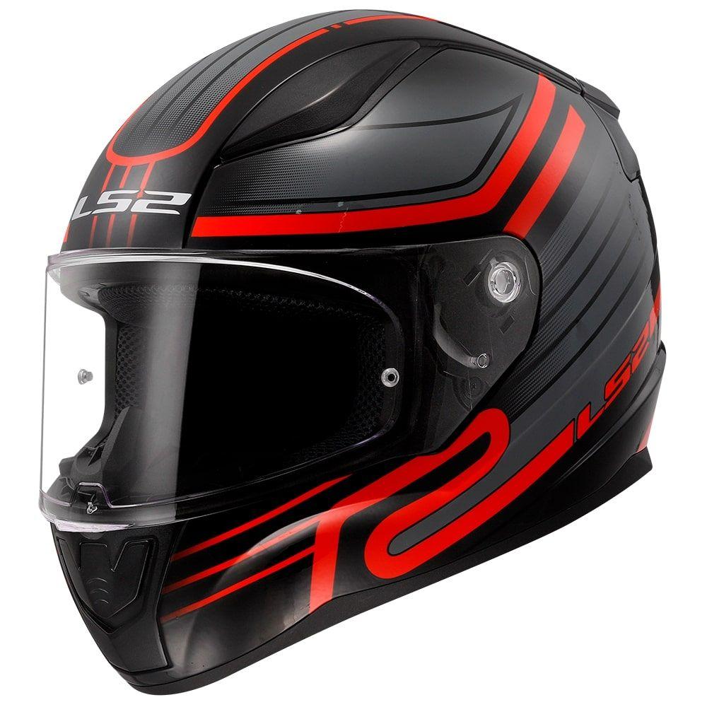 Мотошолом LS2 FF353 Rapid 2 Circuit Black Red ECE2206 L