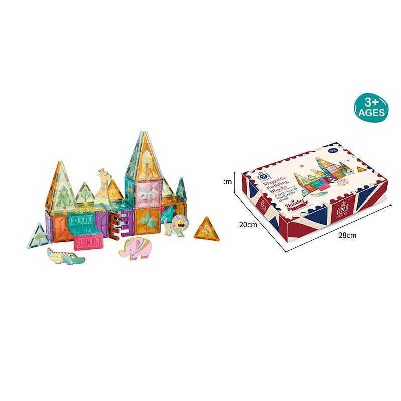 Конструктор AH 054 “Зоопарк”, магнітний, тваринки, 42 деталі, в коробці, фото 1