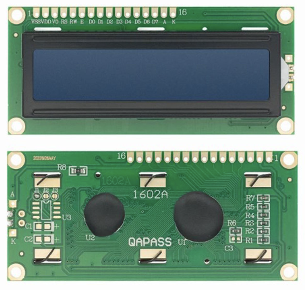 РК LCD 1602 16х2 модуль дисплей Arduino - синій