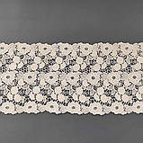 Ажурне мереживо макраме кольору айворі, бавовняна нитка, ширина 25,5 см, фото 6