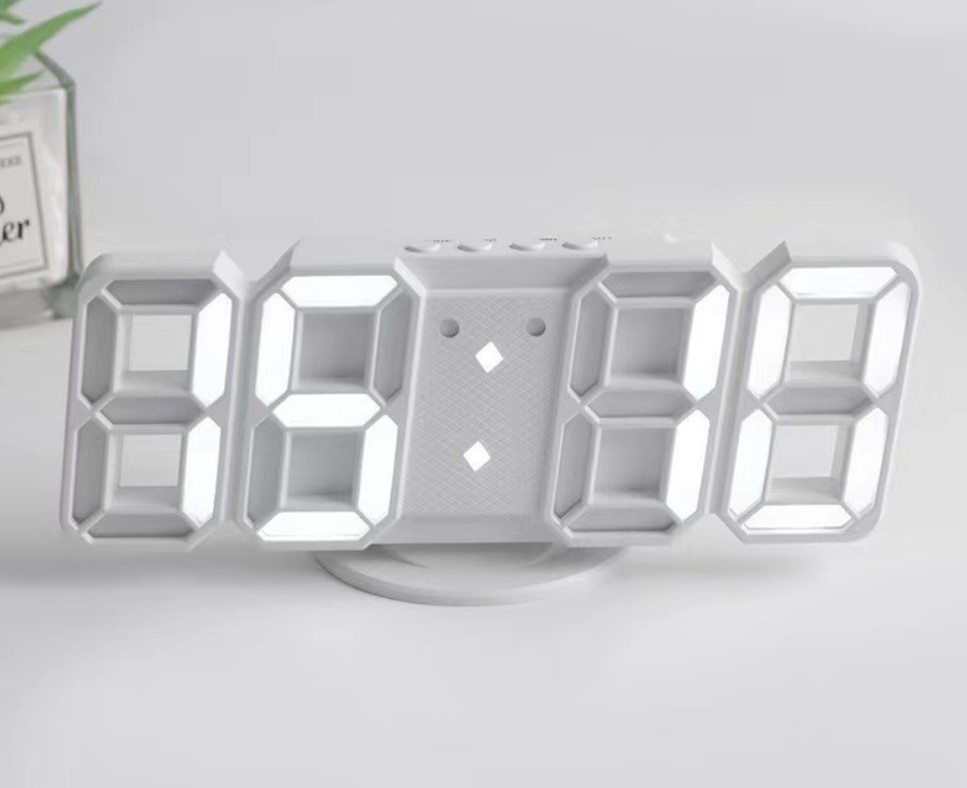 Електронний LED mini 3D-годинник із будильником і термометром (рожевий, червоний,зелений,белий, оранжевий,сині)