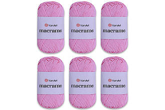 Упаковка YarnArt Macrame, Рожевий No147, 6 шт.